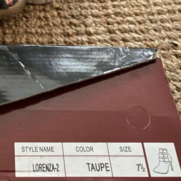 LILIANA Taupe/Nude/Beige/Tan STILETTO Ankle Booties/Boots/Shoes Size 7.5 - Picture 9 of 11
